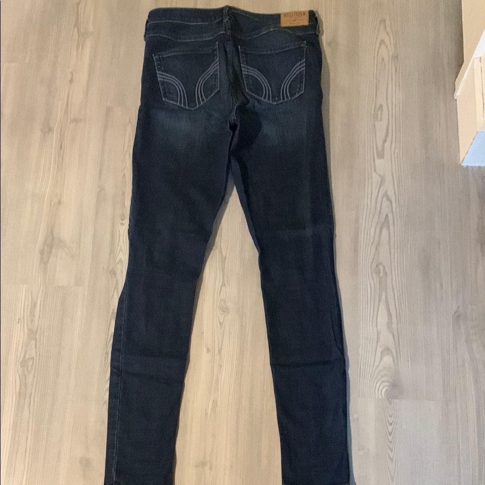Hollister Blue Skinny Jeans with Stretchy Distressed Design - Picture 4 of 5